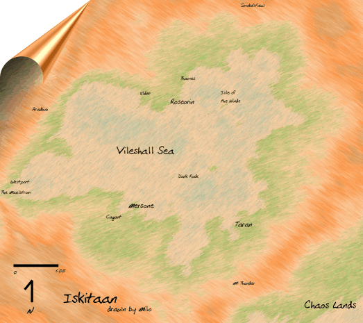 Milo's map of Iskitaan